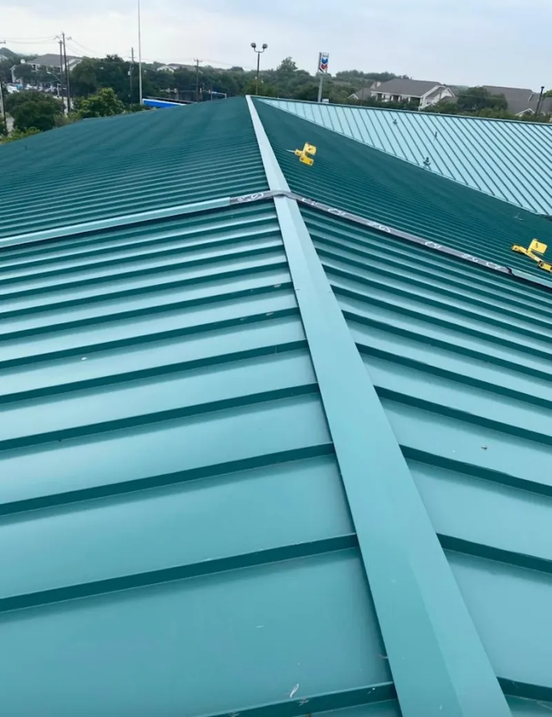 Green commercial metal roof ridge and valley for Metal Roof Repair in Alexander City